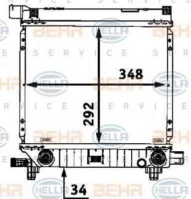 Imagine Radiator, racire motor HELLA 8MK 376 712-161