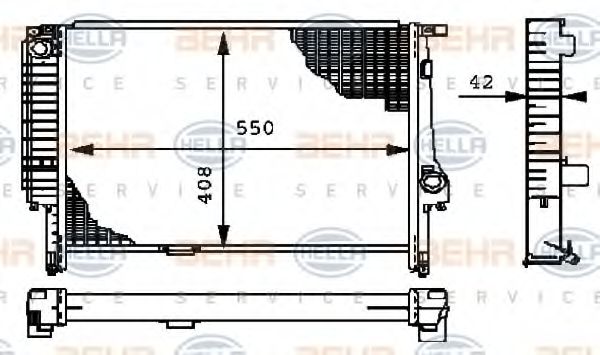 Imagine Radiator, racire motor HELLA 8MK 376 712-191