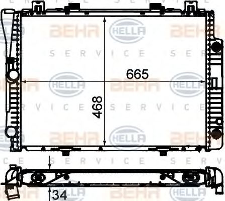 Imagine Radiator, racire motor HELLA 8MK 376 712-204