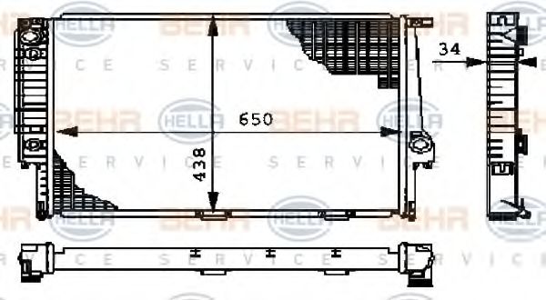 Imagine Radiator, racire motor HELLA 8MK 376 712-381