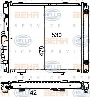 Imagine Radiator, racire motor HELLA 8MK 376 712-424