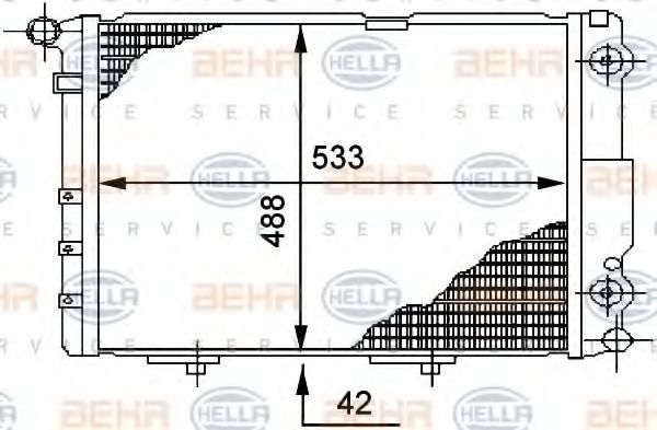 Imagine Radiator, racire motor HELLA 8MK 376 712-464