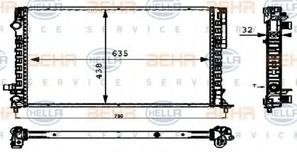 Imagine Radiator, racire motor HELLA 8MK 376 712-671