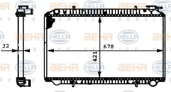 Imagine Radiator, racire motor HELLA 8MK 376 712-731