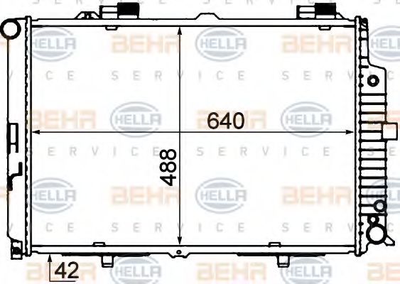 Imagine Radiator, racire motor HELLA 8MK 376 712-784