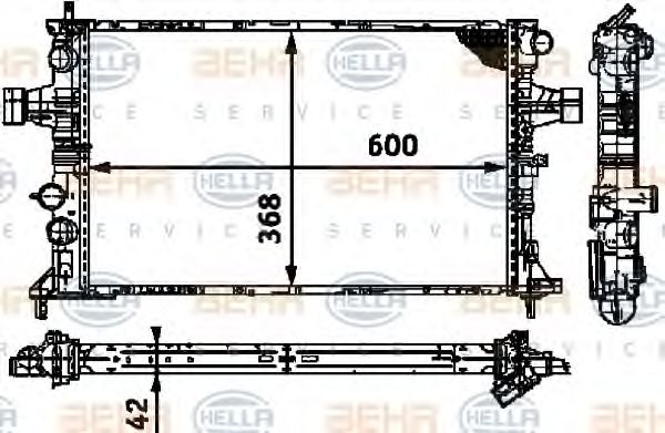 Imagine Radiator, racire motor HELLA 8MK 376 713-001