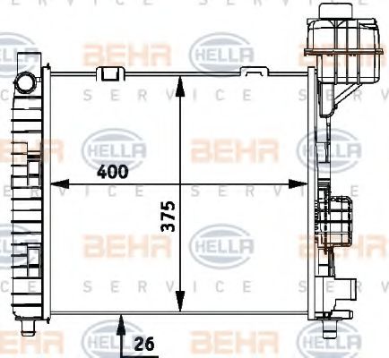 Imagine Radiator, racire motor HELLA 8MK 376 713-031