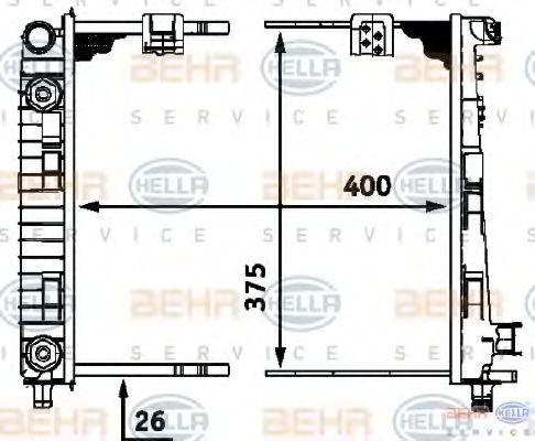 Imagine Radiator, racire motor HELLA 8MK 376 713-064