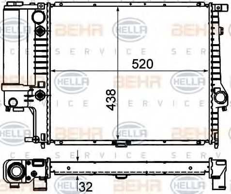 Imagine Radiator, racire motor HELLA 8MK 376 713-104