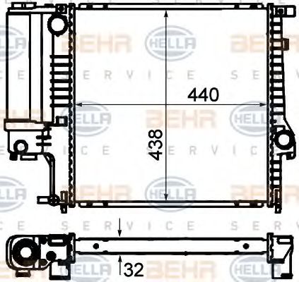 Imagine Radiator, racire motor HELLA 8MK 376 713-124