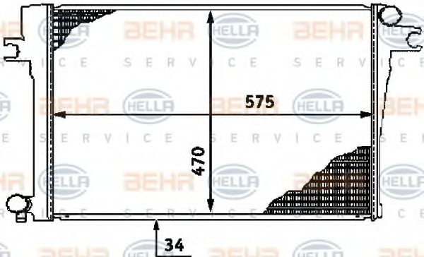 Imagine Radiator, racire motor HELLA 8MK 376 713-231