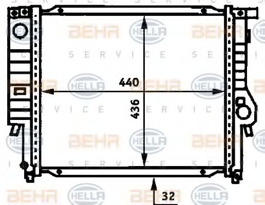 Imagine Radiator, racire motor HELLA 8MK 376 713-271