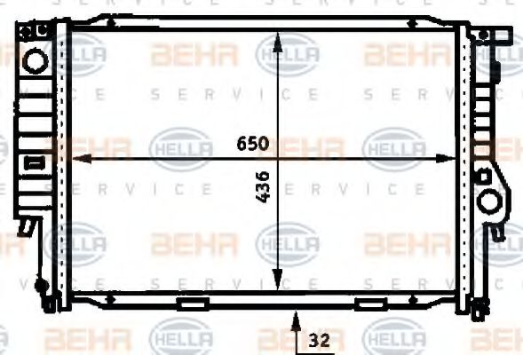 Imagine Radiator, racire motor HELLA 8MK 376 713-281