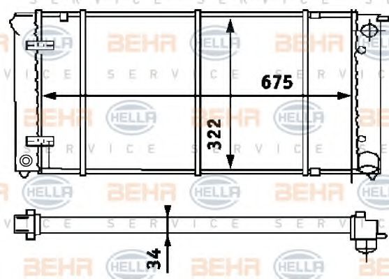 Imagine Radiator, racire motor HELLA 8MK 376 713-314