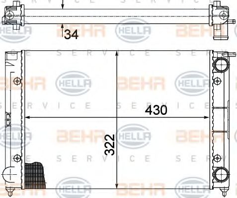 Imagine Radiator, racire motor HELLA 8MK 376 713-331