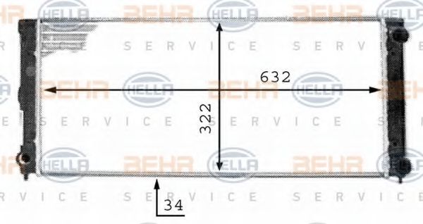 Imagine Radiator, racire motor HELLA 8MK 376 713-354