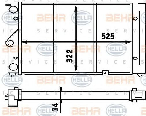 Imagine Radiator, racire motor HELLA 8MK 376 713-371