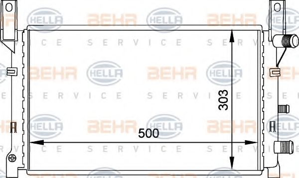 Imagine Radiator, racire motor HELLA 8MK 376 713-411