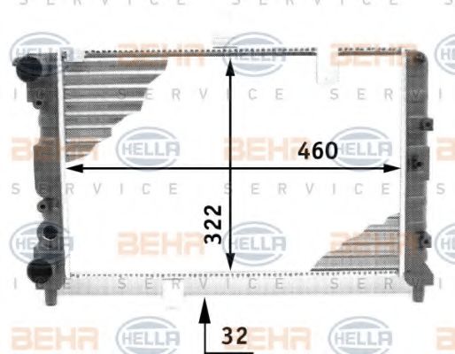 Imagine Radiator, racire motor HELLA 8MK 376 713-481