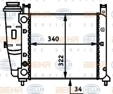 Imagine Radiator, racire motor HELLA 8MK 376 713-491