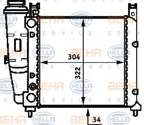 Imagine Radiator, racire motor HELLA 8MK 376 713-501