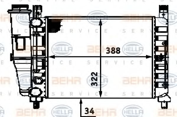 Imagine Radiator, racire motor HELLA 8MK 376 713-521