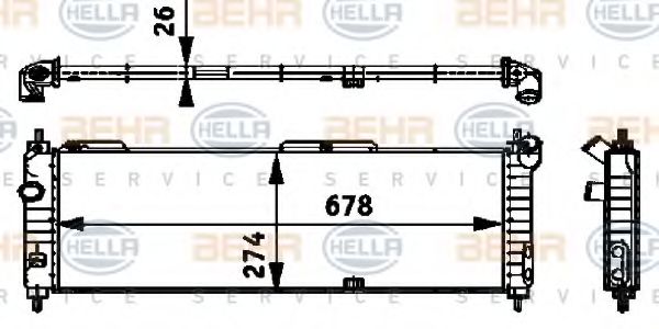 Imagine Radiator, racire motor HELLA 8MK 376 713-574