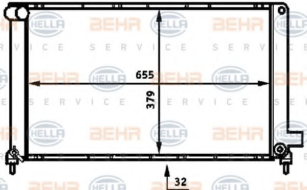 Imagine Radiator, racire motor HELLA 8MK 376 713-651