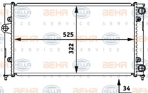 Imagine Radiator, racire motor HELLA 8MK 376 713-761