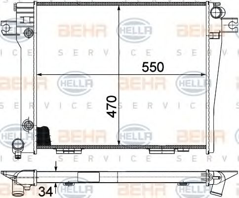 Imagine Radiator, racire motor HELLA 8MK 376 714-031