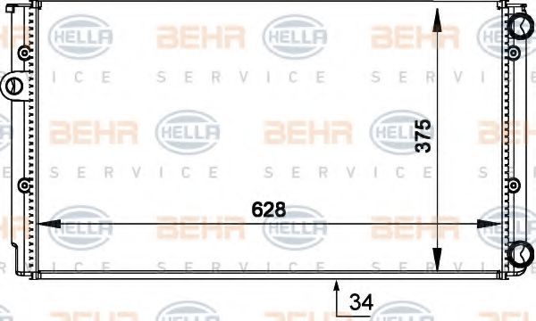 Imagine Radiator, racire motor HELLA 8MK 376 714-044