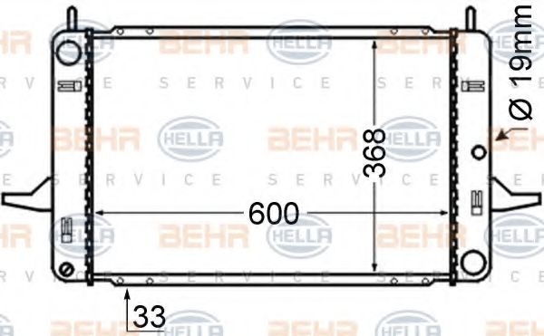 Imagine Radiator, racire motor HELLA 8MK 376 714-121