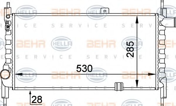 Imagine Radiator, racire motor HELLA 8MK 376 714-281