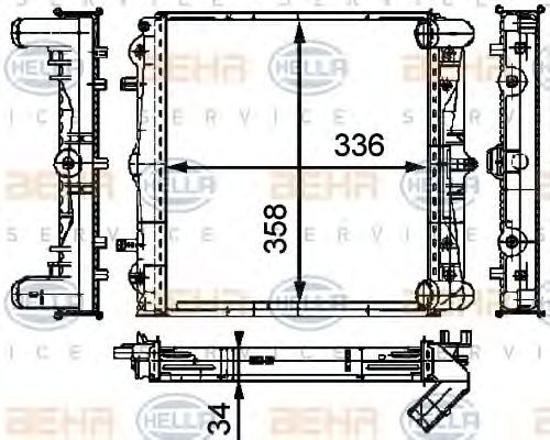 Imagine Radiator, racire motor HELLA 8MK 376 714-291