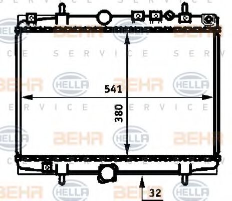 Imagine Radiator, racire motor HELLA 8MK 376 714-411