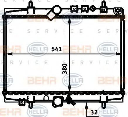 Imagine Radiator, racire motor HELLA 8MK 376 714-421