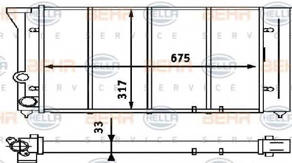 Imagine Radiator, racire motor HELLA 8MK 376 714-561