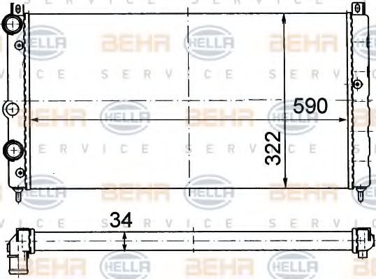 Imagine Radiator, racire motor HELLA 8MK 376 714-591