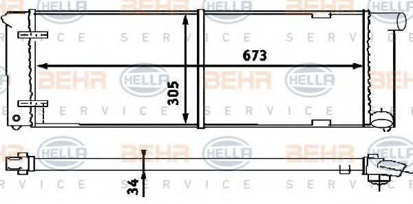 Imagine Radiator, racire motor HELLA 8MK 376 714-641