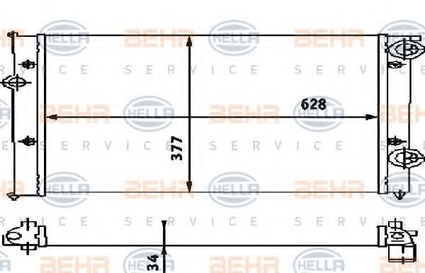 Imagine Radiator, racire motor HELLA 8MK 376 714-681