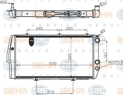 Imagine Radiator, racire motor HELLA 8MK 376 714-701