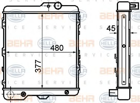 Imagine Radiator, racire motor HELLA 8MK 376 714-711