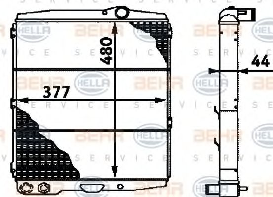 Imagine Radiator, racire motor HELLA 8MK 376 714-721