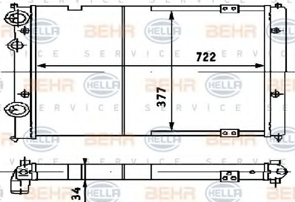 Imagine Radiator, racire motor HELLA 8MK 376 714-731