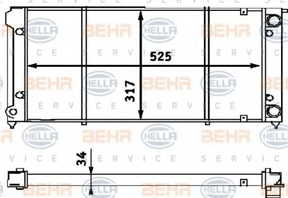 Imagine Radiator, racire motor HELLA 8MK 376 714-791