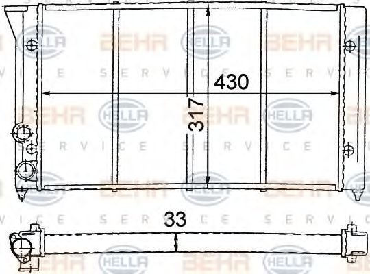 Imagine Radiator, racire motor HELLA 8MK 376 715-011