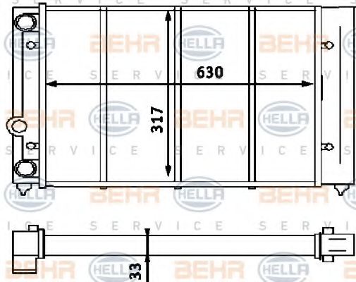 Imagine Radiator, racire motor HELLA 8MK 376 715-061