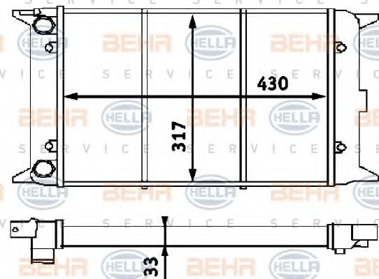 Imagine Radiator, racire motor HELLA 8MK 376 715-121