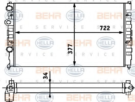 Imagine Radiator, racire motor HELLA 8MK 376 715-174