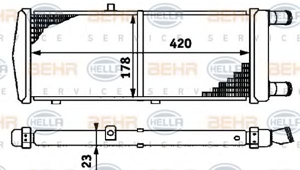 Imagine Radiator, racire motor HELLA 8MK 376 715-201